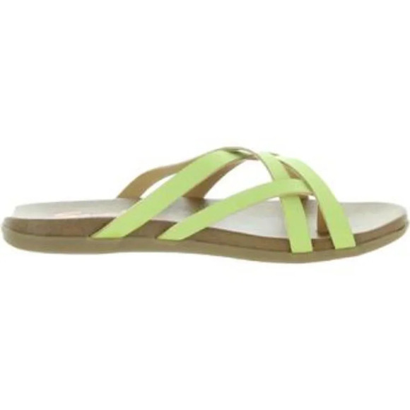 Seven7 Melbourne Slide Thong Sandals Lime Green Size 6 - Picture 3 of 8